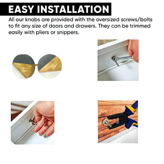 Grey wooden MOP Knobs