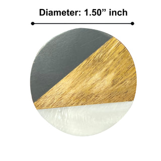 Grey wooden MOP Knobs