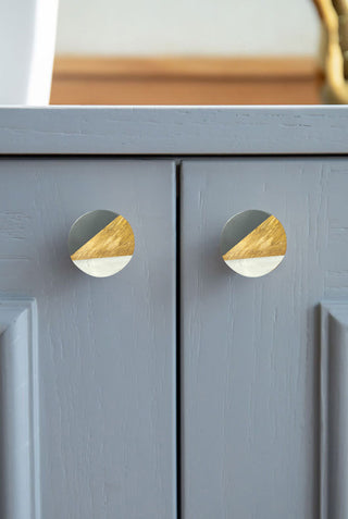 Grey wooden MOP Knobs