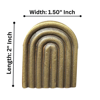 Ribbed U Shape Metal Knobs