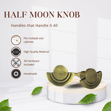 Load image into Gallery viewer, Half moon Metal Knob ( set of 6 )
