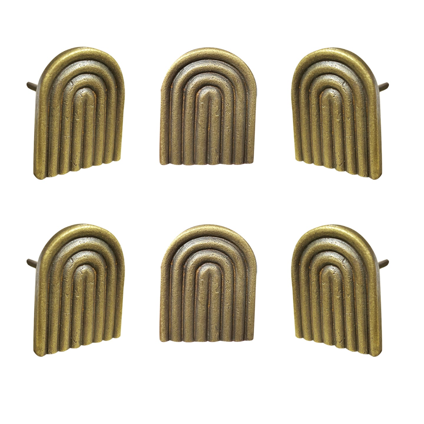 Ribbed U Shape Metal Knobs