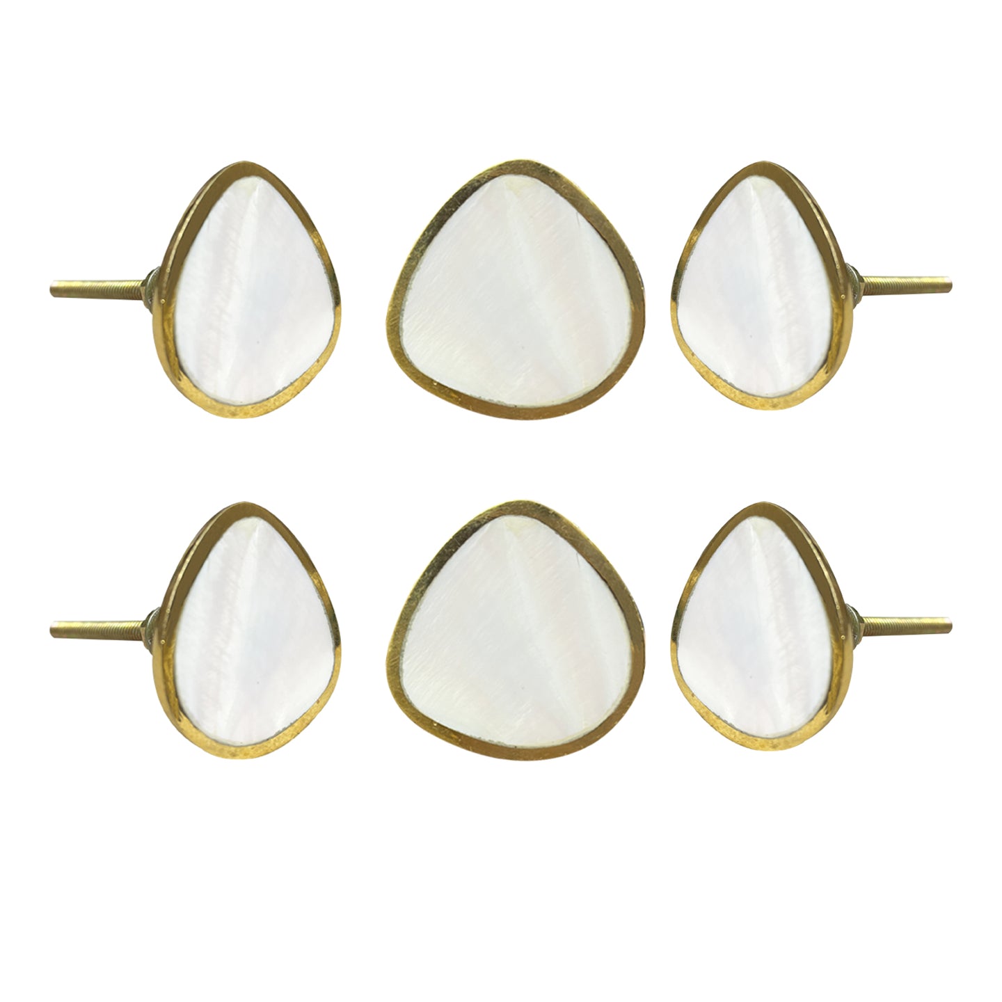 Set Of Six Shiro Mother of pearls Knobs