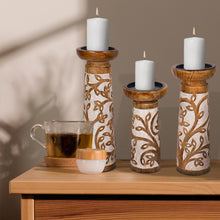Load image into Gallery viewer, Wooden Full Leaf candle holder (Set of 3)
