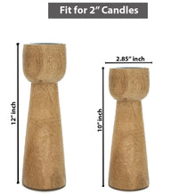 Cargar imagen en el visor de la galería, Wooden Simple candle holder (Set of 2)
