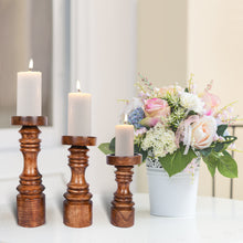Load image into Gallery viewer, Wooden Simple Modern candle holder (Set of 3)
