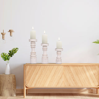 Wooden Simple Modern candle holder (Set of 3)