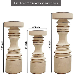 Wooden Simple Modern candle holder (Set of 3)