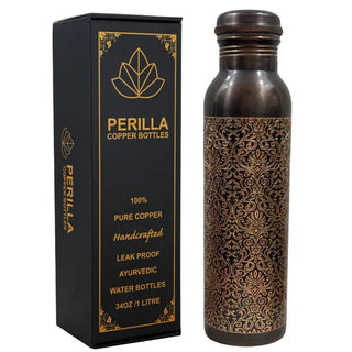 Pie engraved copper Bottle 34oz