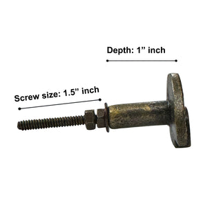 Antique Gold Decorative Sunrise Shape Metal Knobs