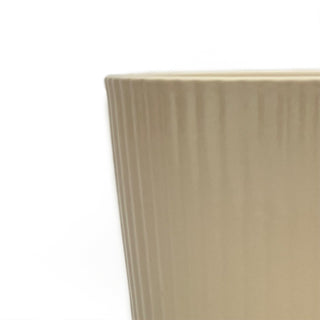 Fluted Ceramic Planter (Cream)