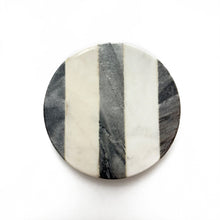 Charger l&#39;image dans la galerie, Marble coaster 3 stripe Black (Set of 6)
