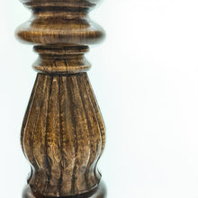 Carica l&#39;immagine nel visualizzatore di Gallery, Wooden candle holder Set of Three Dark Brown
