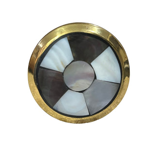 Hagen Mother of Pearl Brass Knobs (Set of 6)