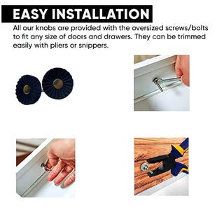 Siena blue wooden knob ( set of 6 )