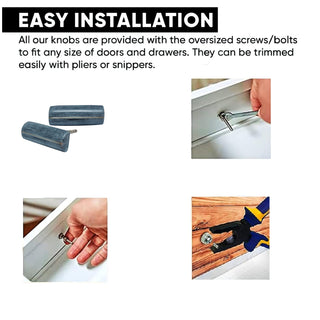 Ellipse grey marble knob ( set of 6 )