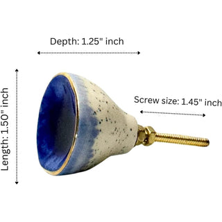 Blue Nantes ceramic knobs