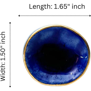 Blue Nantes ceramic knobs
