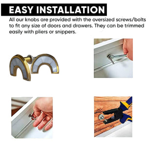 Set Of Six Nikko Mother of pearls Knobs