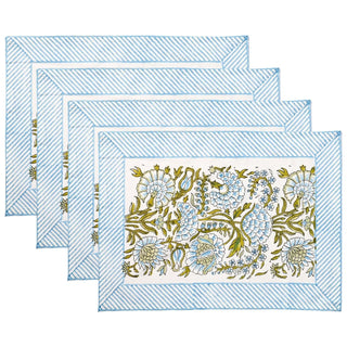 Daphne Cotton Placemat Set of 4 Hand Blockprint