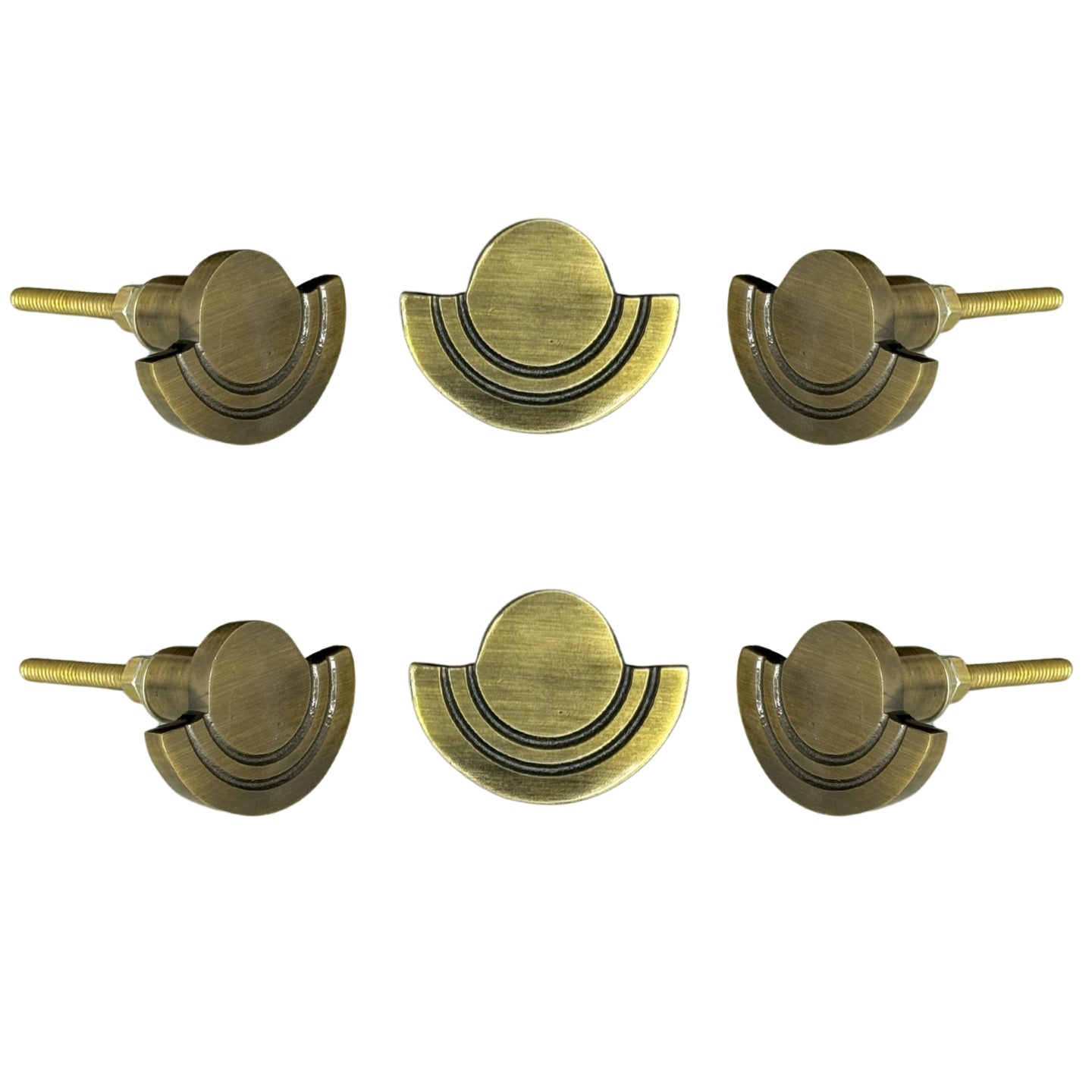 Half moon Metal Knob ( set of 6 )