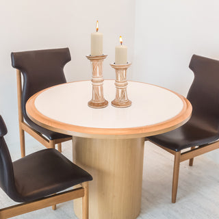 Wooden Jodhpur Style Candle Stand (Set Of 2)