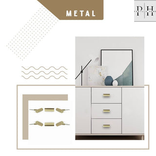 Golden Catania metal knobs (set of 6 )