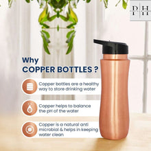 Load image into Gallery viewer, Copper Sipper Bottle (copper)
