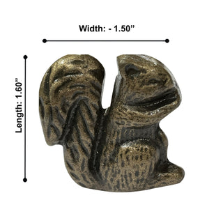 Squirrel Metal knob ( set of 6)
