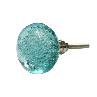 Aqua bubble glass knobs ( set of 6 )
