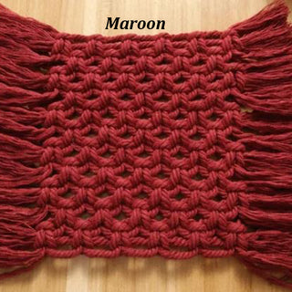 Macrame Handmade Rectangle Coasters  ( set of 6)