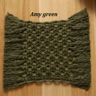 Macrame Handmade Rectangle Coasters  ( set of 6)