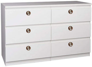 Set Of Six Daisy Flower Mother Of Pearl Wooden Knobs