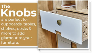 Set Of Six Sleeping Fox Brass Knob