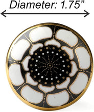 Carica l&#39;immagine nel visualizzatore di Gallery, Marigold Ceramic Knob Black ( Set of 6 )
