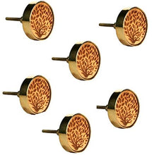 Load image into Gallery viewer, Set of Six Wooden engraved-1  Knobs
