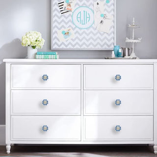 Set Of Six Cola Water Melon Glass Knobs ( chrome)