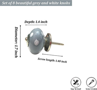 Set of 8 Handmade sikar Ceramic Knob