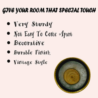 Set of Six Wooden Bro metal  Knobs