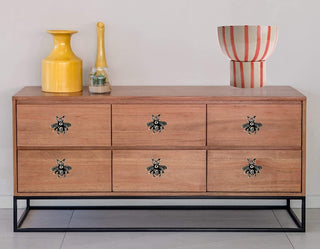 Set of 6 Chrome Bee Knob - Perilla Home