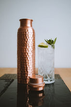 Load image into Gallery viewer, Copper Bottle Hammered - Perilla Home
