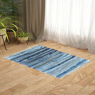Perilla home Handmade Denim chindi Rug  (24 x 36 inch)