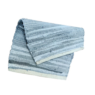 Perilla home Handmade Grey chindi Doormat  (24 x 36 inch)