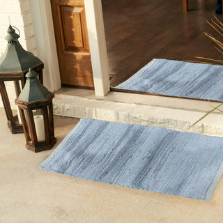 Perilla home Handmade Grey chindi Doormat  (24 x 36 inch)