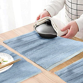 Perilla home Grey chindi Placemat (set of 4)