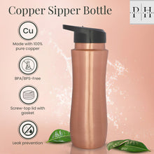 Load image into Gallery viewer, Copper Sipper Bottle (copper)

