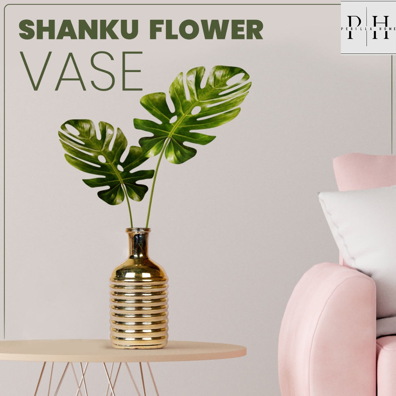 Perilla home Shanku flower vase ( set of 2 )