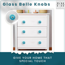 Carica l&#39;immagine nel visualizzatore di Gallery, Glass Belle Knobs ( Blue) Set of 6
