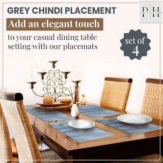 Perilla home Grey chindi Placemat (set of 4)