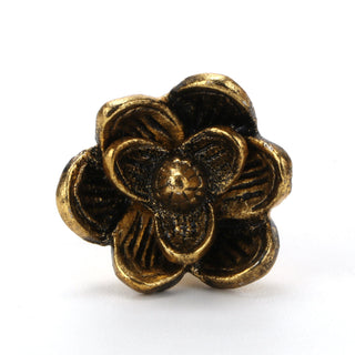 Set of 6 Gold Flower knob - Perilla Home